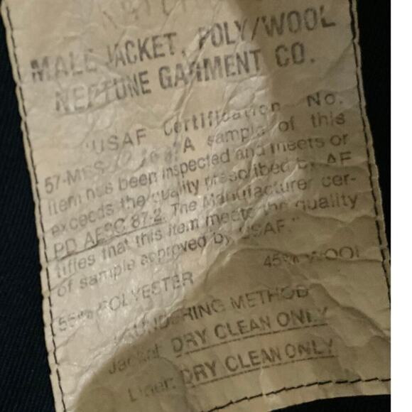 Air Force Military Uniform Wool Jacket Mens Large Long Sleeve Casual Minimalist - Picture 11 of 11